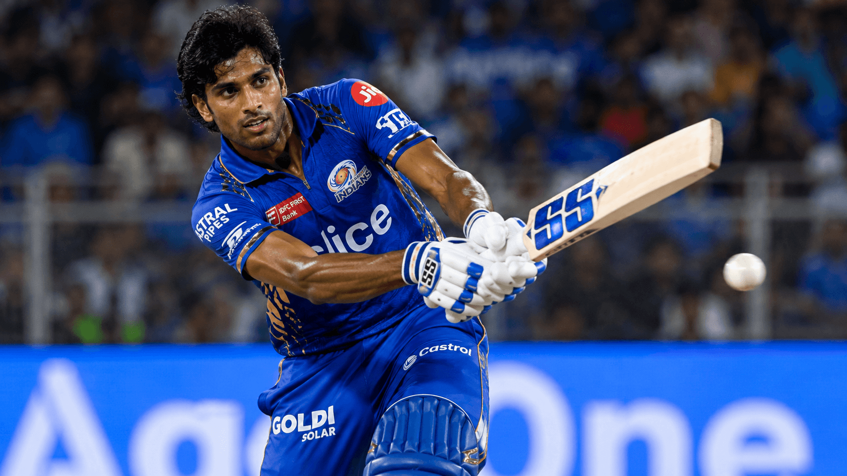 Tilak Varma playing for Mumbai Indians in IPL