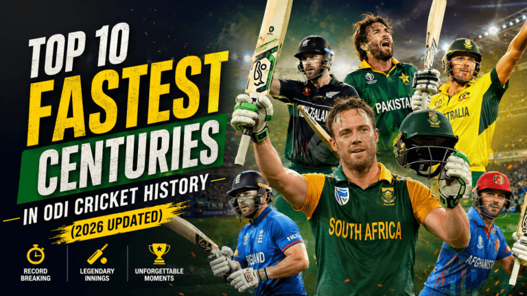 Top 10 Fastest Centuries in ODI Cricket History (2026 Updated)